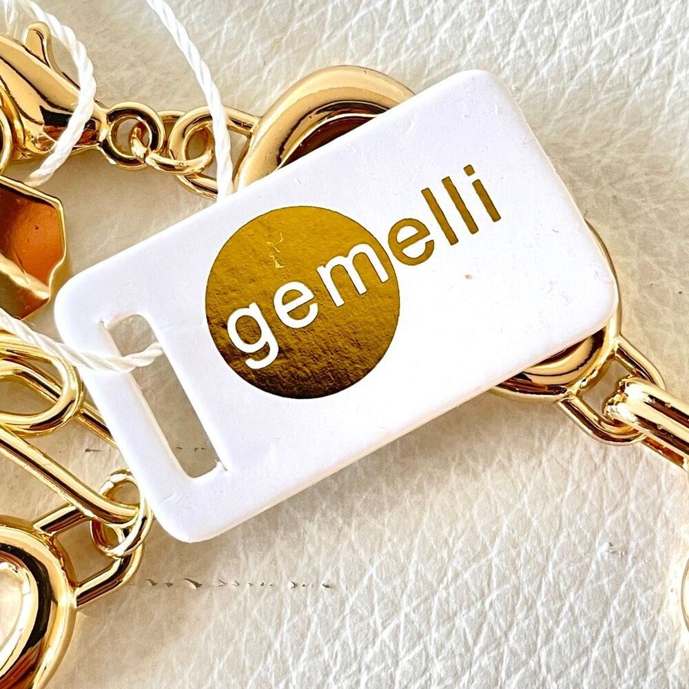 NWT Gorgeous Rare Gemilli Molten Links Gold Necklace - Picture 11 of 12